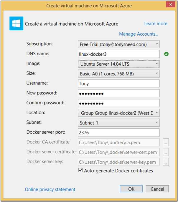 create-docker-vm-azure